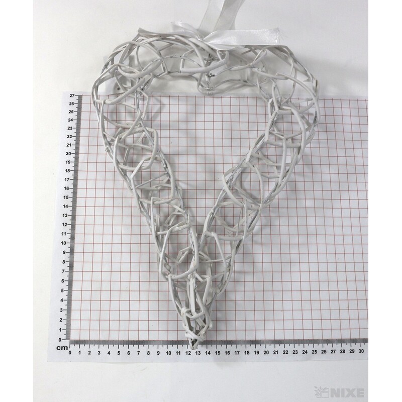 SRDCE ZÁVĚS 34cm*BÍLÁ