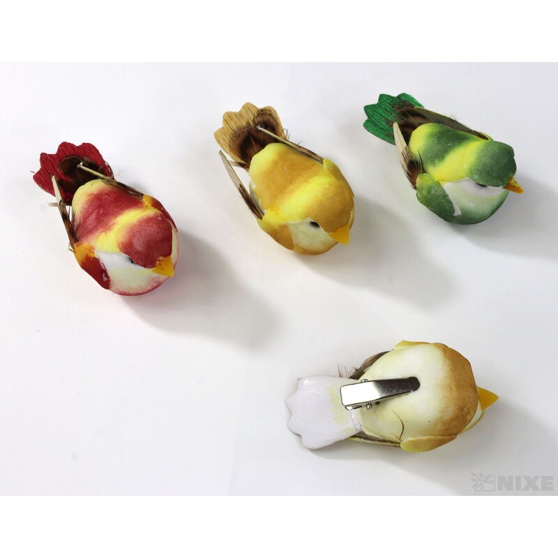 PTÁČEK  KLIPS 6cm 24ks*MIX BAREV