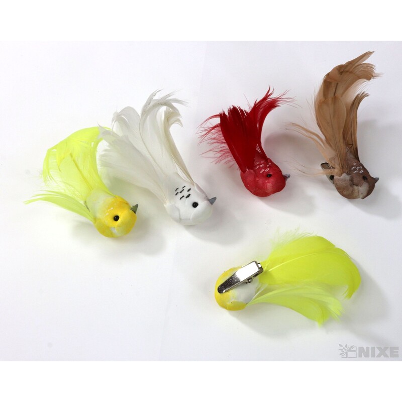 PTÁČEK  KLIPS 6cm 24ks*MIX BAREV