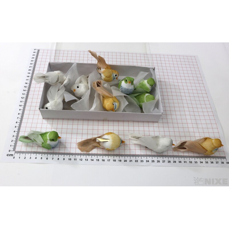 PTÁČEK KLIPS 7cm 12ks*MIX BAREV