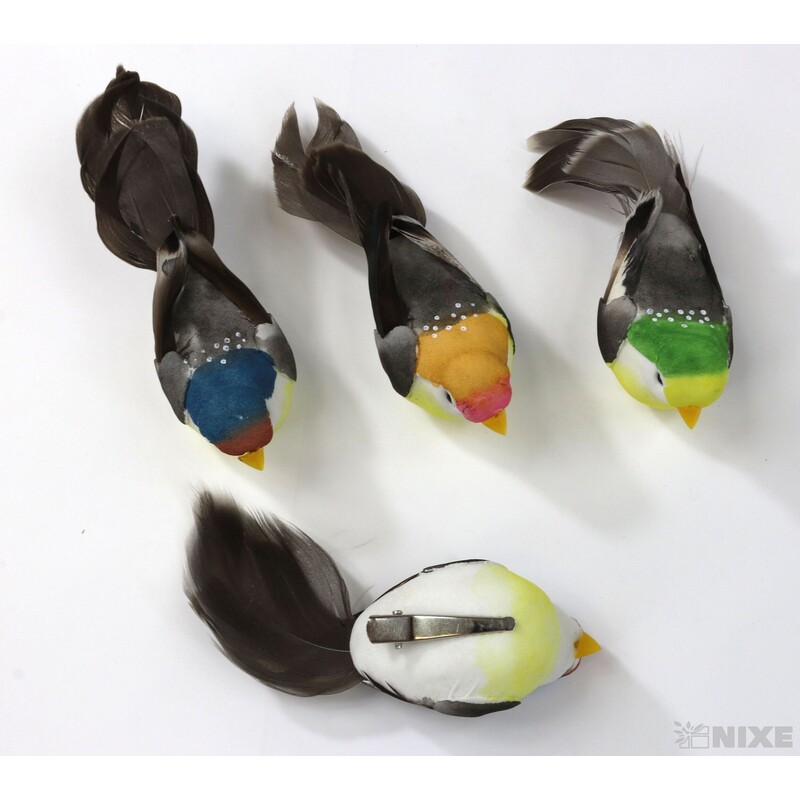 PTÁČEK  KLIPS 12cm 12ks*MIX BAREV