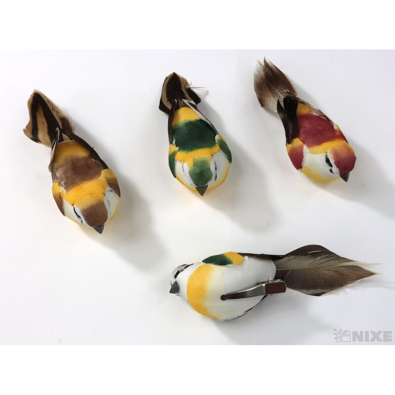 PTÁČEK KLIPS 12cm 12ks*MIX BAREV