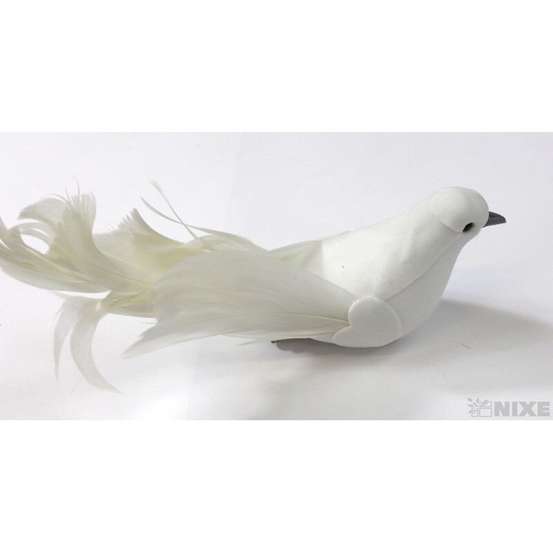 PTÁČEK  KLIPS 13cm 12ks*BÍLÁ