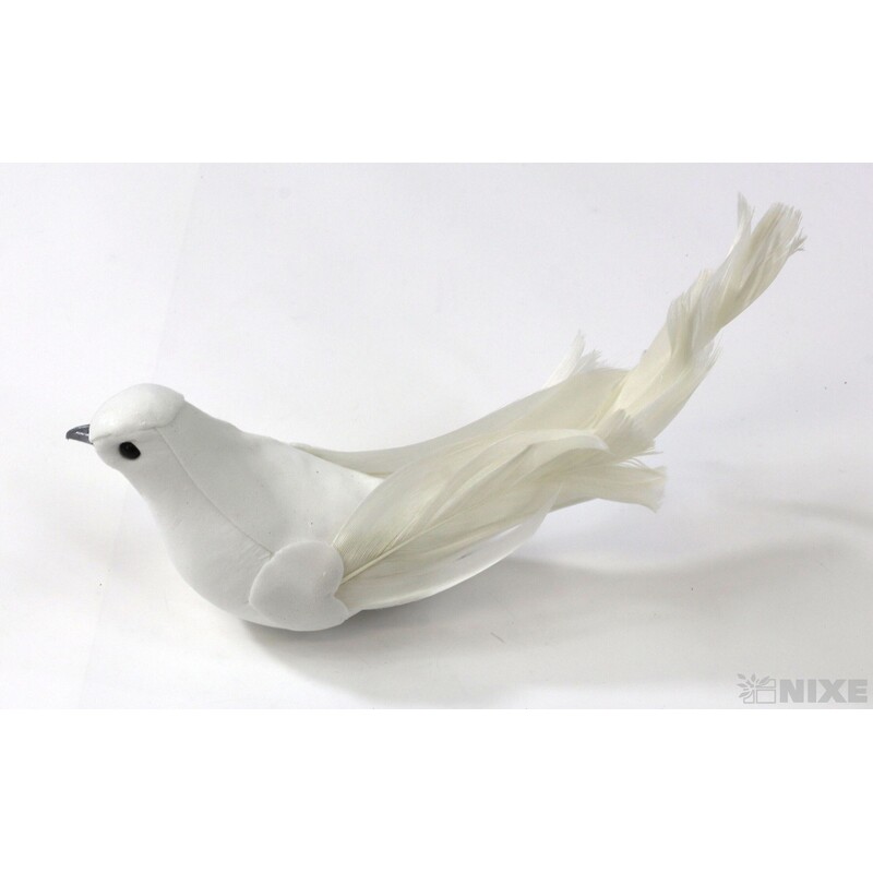 PTÁČEK  KLIPS 13cm 12ks*BÍLÁ