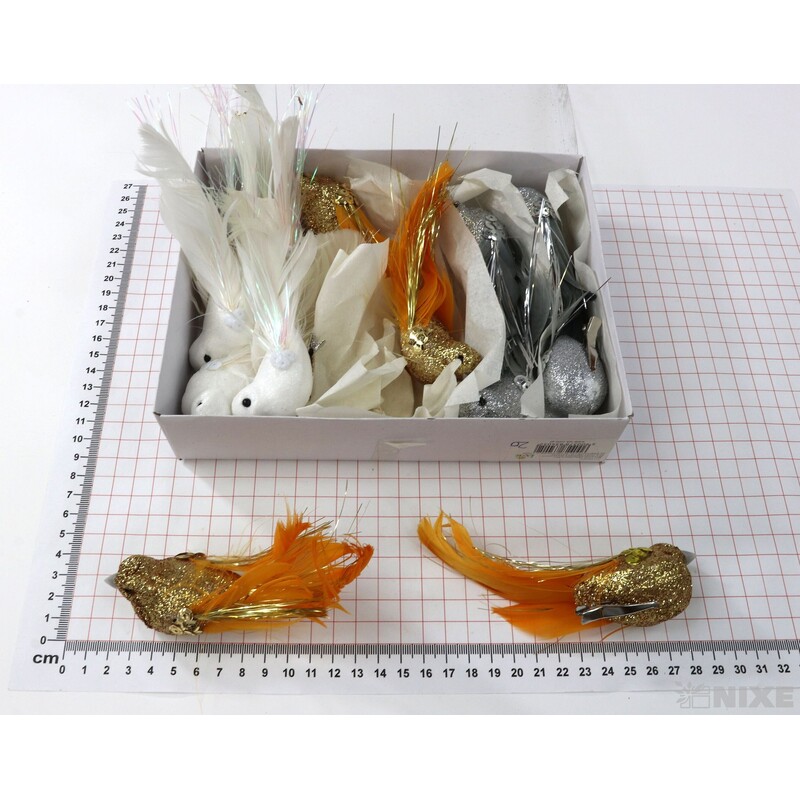 PTÁČEK  KLIPS 13cm 12ks*MIX BAREV