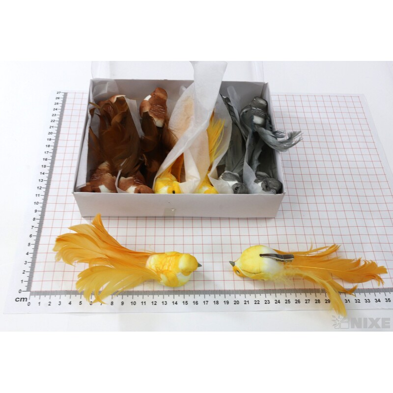 PTÁČEK  KLIPS 10cm 12ks*MIX BAREV