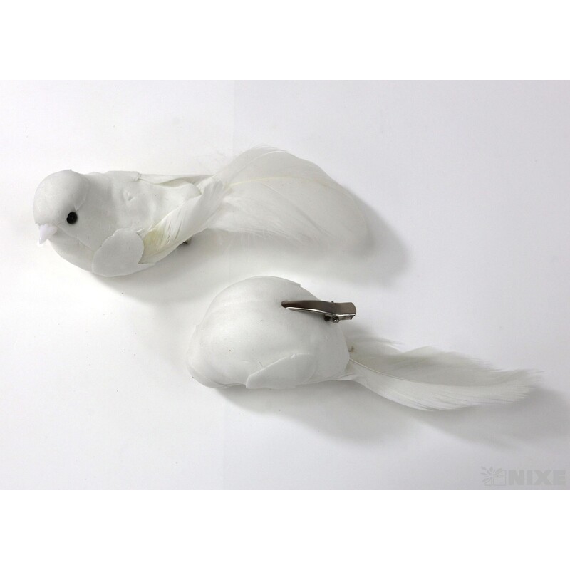 PTÁČEK  KLIPS 14cm 12ks*BÍLÁ