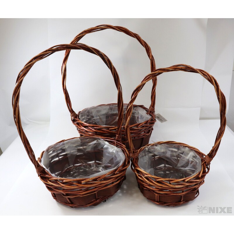 KOŠ PROUTĚNÝ 35x14cm 25x12 20x11*BÍLÁ