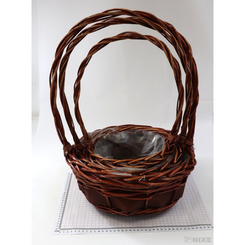 KOŠ PROUTĚNÝ 35x14cm 25x12 20x11*BÍLÁ