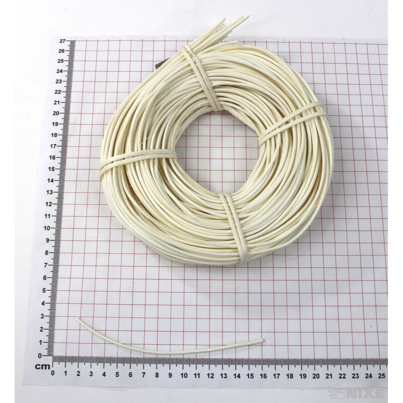 RATTAN MONDOL. 2,5mm*BÍLÁ