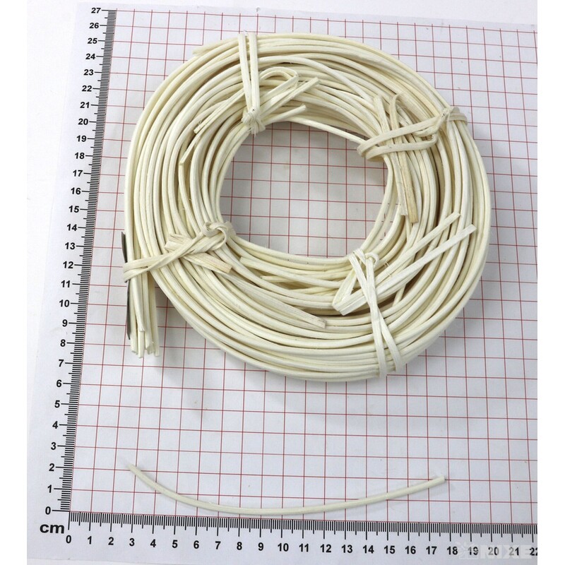 RATTAN MONDOL. 3mm*BÍLÁ