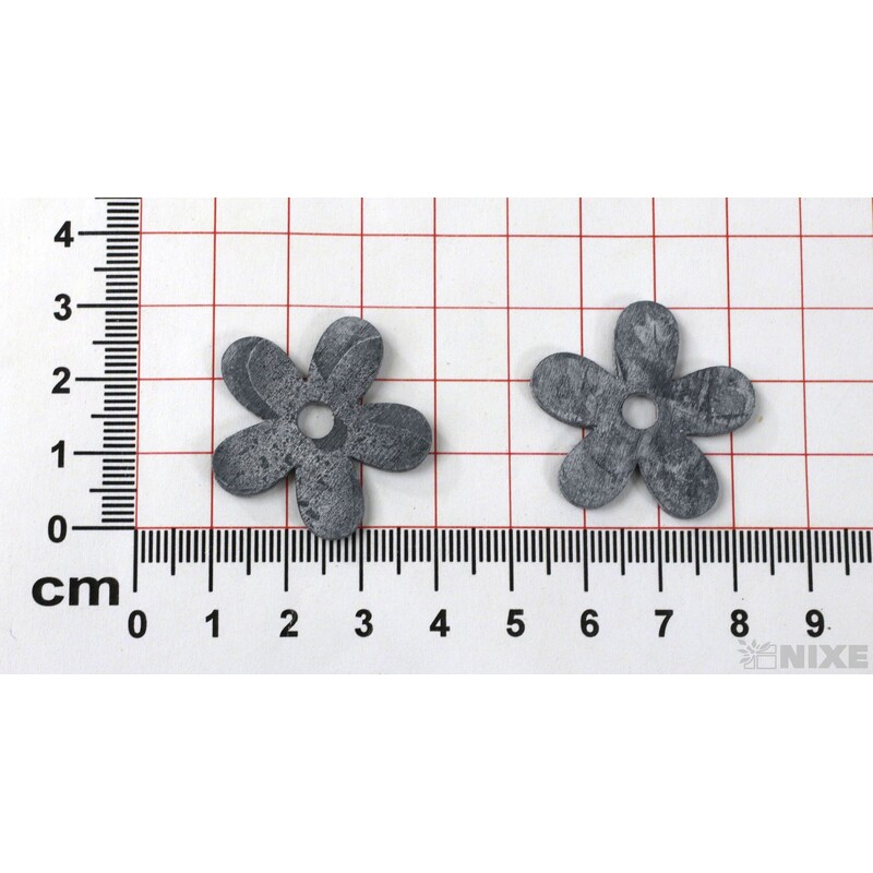 KVĚT DŘEVO 3cm 24ks*ŠEDÁ