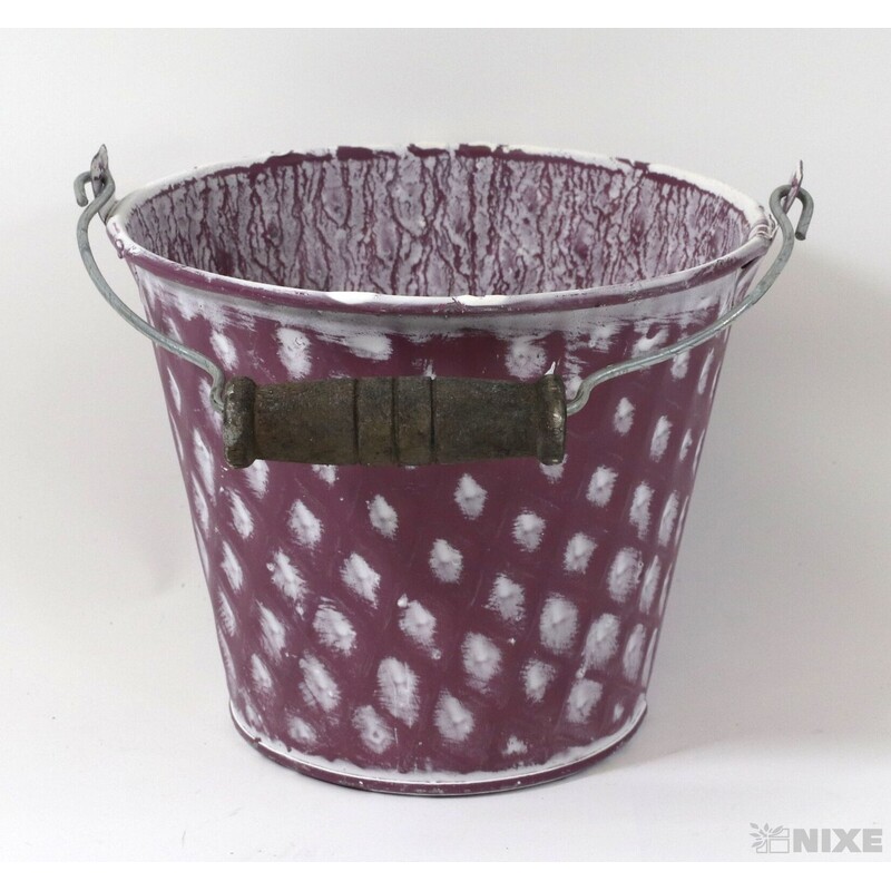 PLECHOVÝ KBELÍK 11x10cm*RŮŽOVÁ