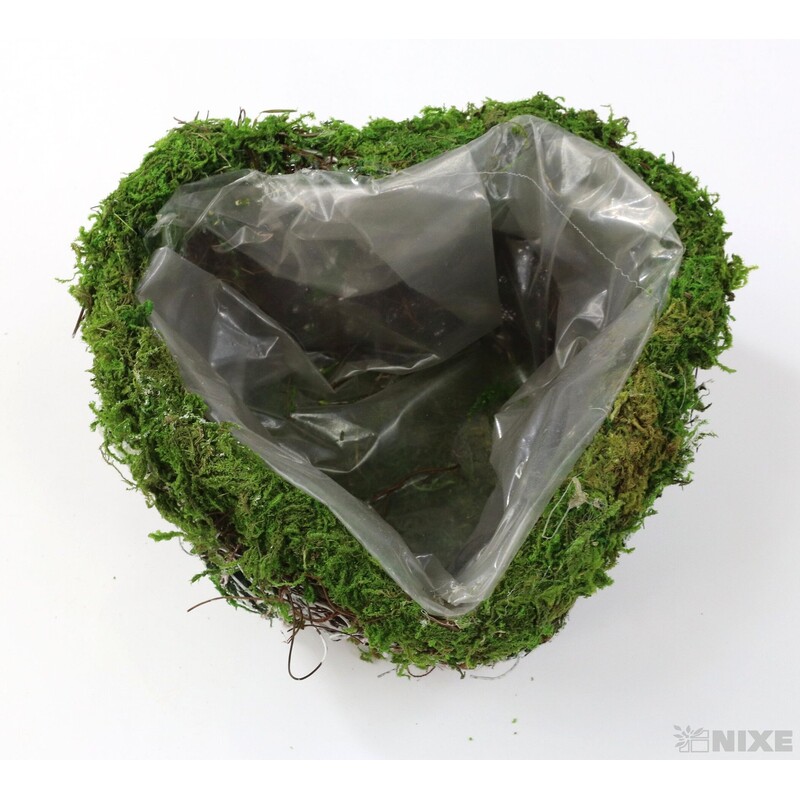 SRDCE MECH 25x24x12cm 17x17x8 13x13x7*ZELENÁ+HNĚDÁ