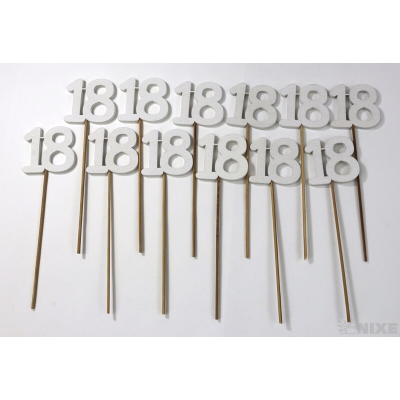 ZÁPICH ČÍSLO 18 12ks 5x19cm*BÍLÁ