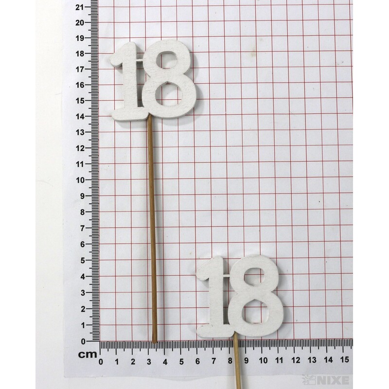 ZÁPICH ČÍSLO 18 12ks 5x19cm*BÍLÁ