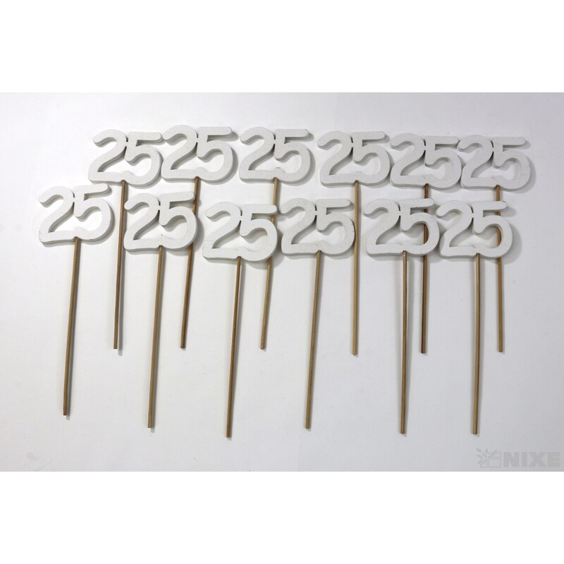 ZÁPICH ČÍSLO 25 12ks 5x19cm*BÍLÁ