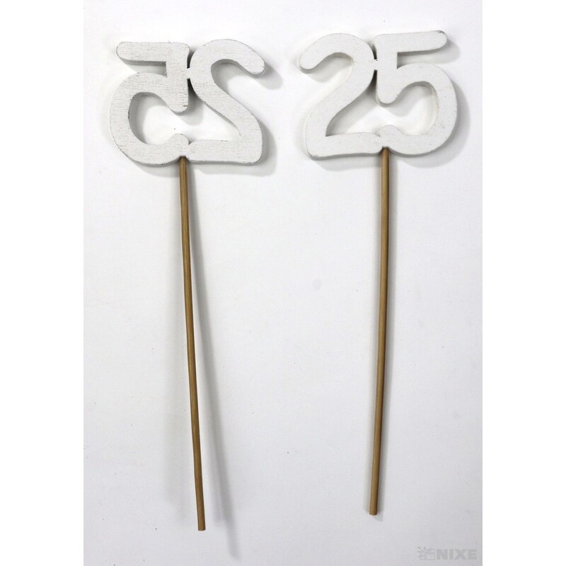 ZÁPICH ČÍSLO 25 12ks 5x19cm*BÍLÁ