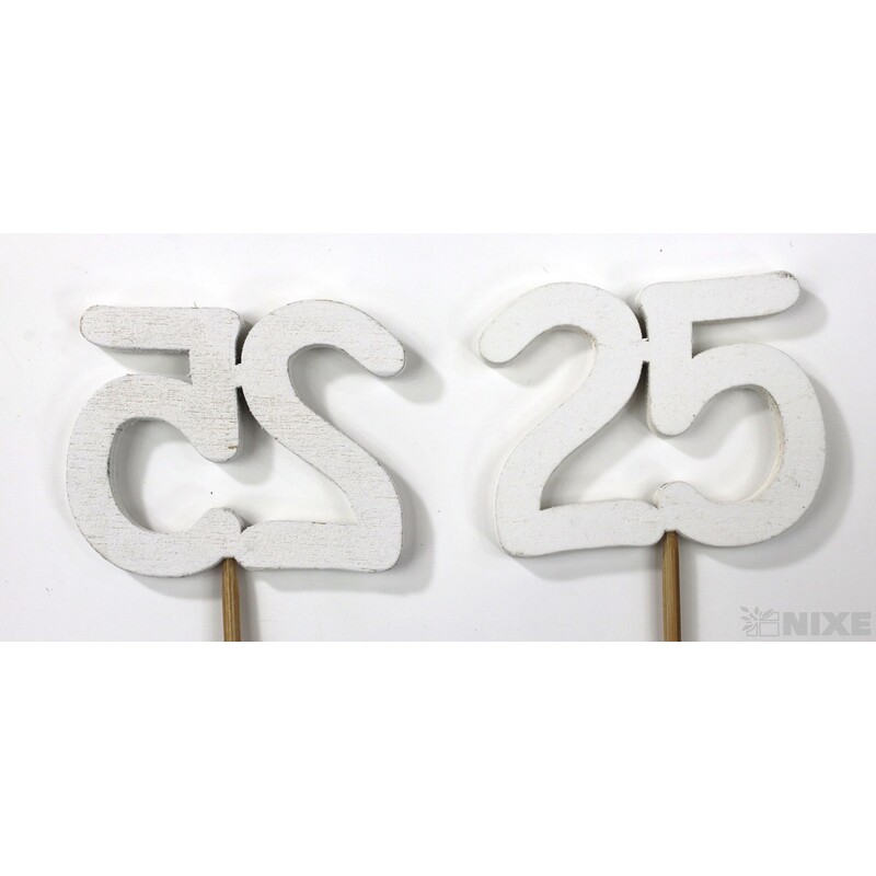 ZÁPICH ČÍSLO 25 12ks 5x19cm*BÍLÁ