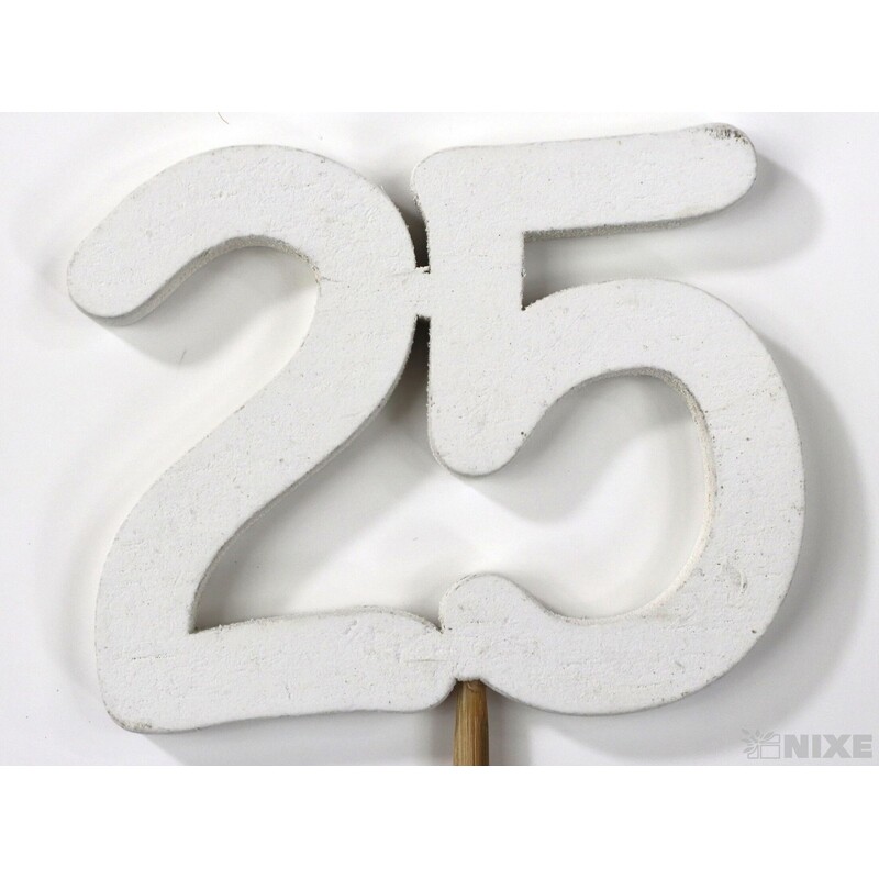 ZÁPICH ČÍSLO 25 12ks 5x19cm*BÍLÁ