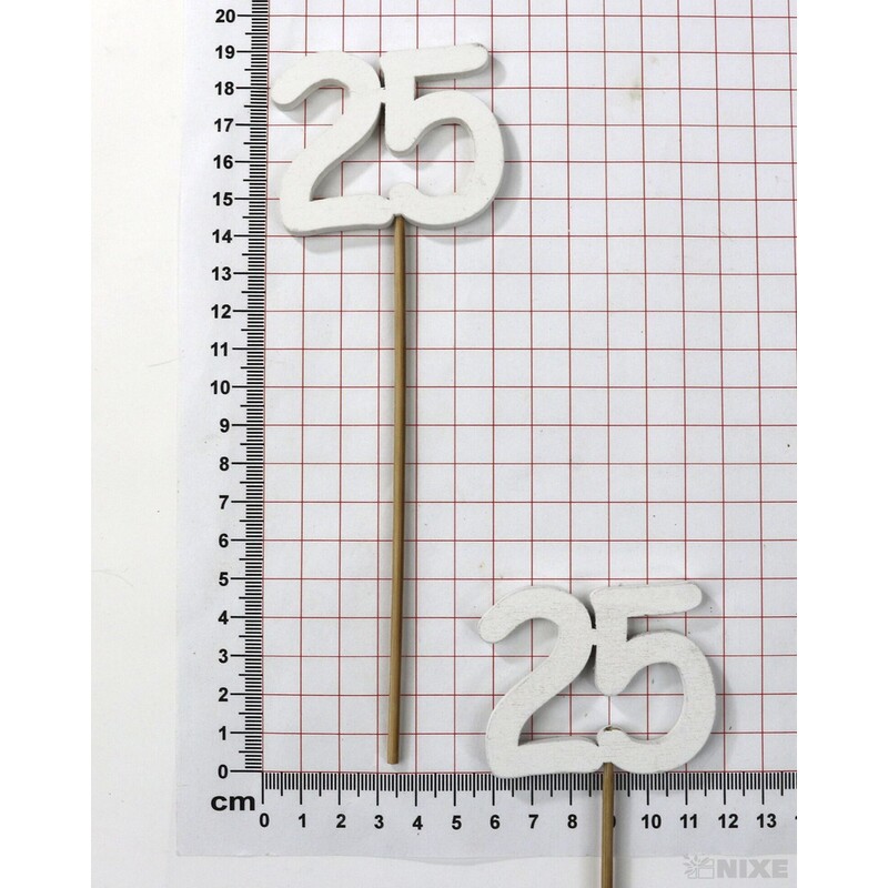 ZÁPICH ČÍSLO 25 12ks 5x19cm*BÍLÁ