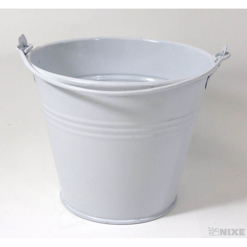 PLECHOVÝ KBELÍK 11x10cm*BÍLÁ