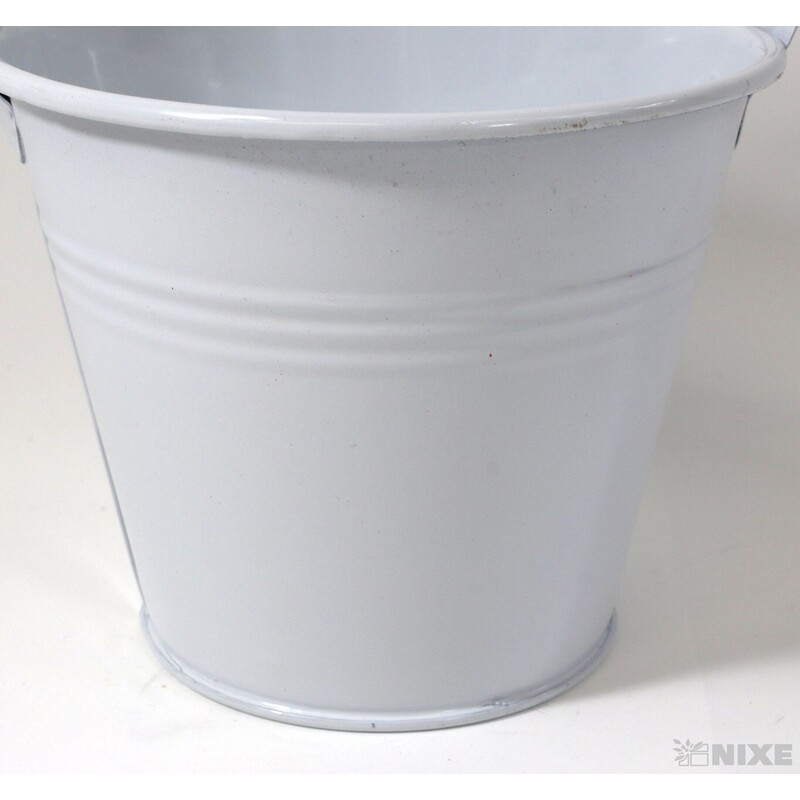 PLECHOVÝ KBELÍK 11x10cm*BÍLÁ