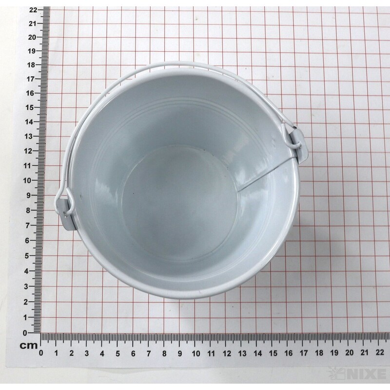 PLECHOVÝ KBELÍK 11x10cm*BÍLÁ