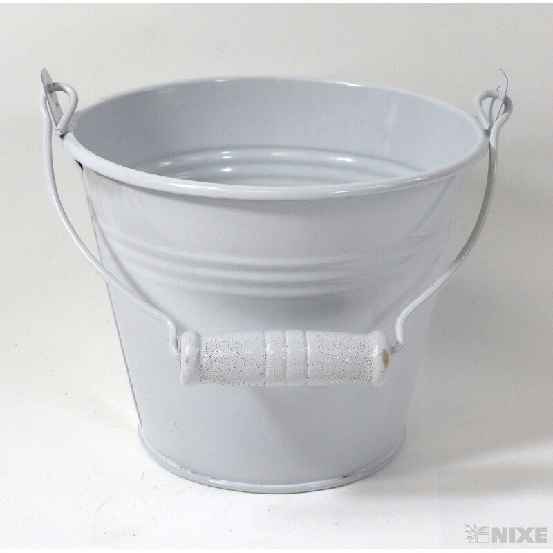 PLECHOVÝ KBELÍK 11x9cm*BÍLÁ