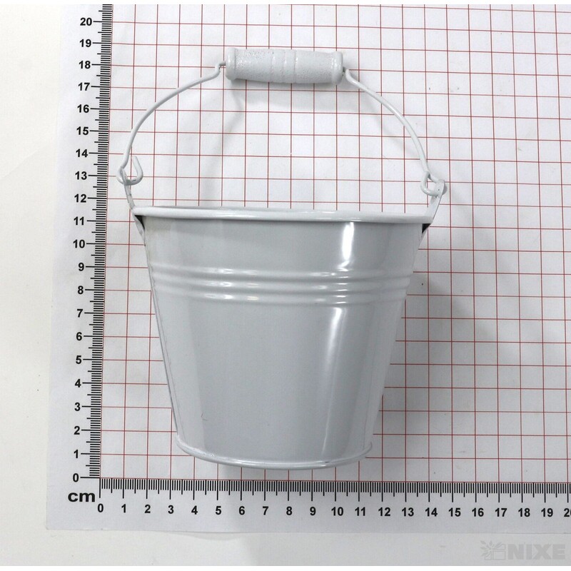 PLECHOVÝ KBELÍK 11x9cm*BÍLÁ