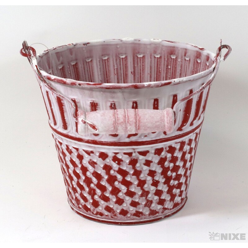 PLECHOVÝ KBELÍK 11x9cm*ČERVENÁ