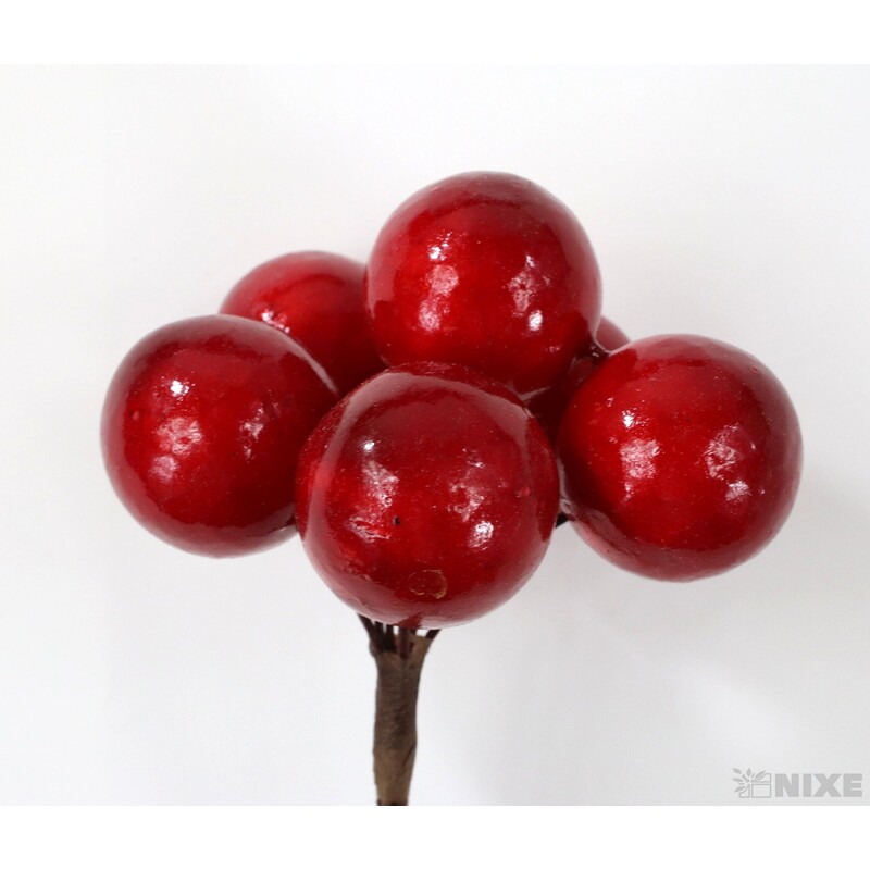 JABLÍČKA NA DR. 2x10cm 6ks 12sv*ČERVENÁ