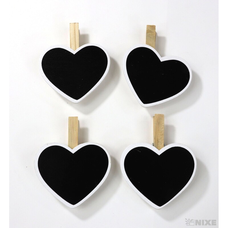 KOLÍČEK TABULE 6,5x7cm 4ks*ČERNÁ