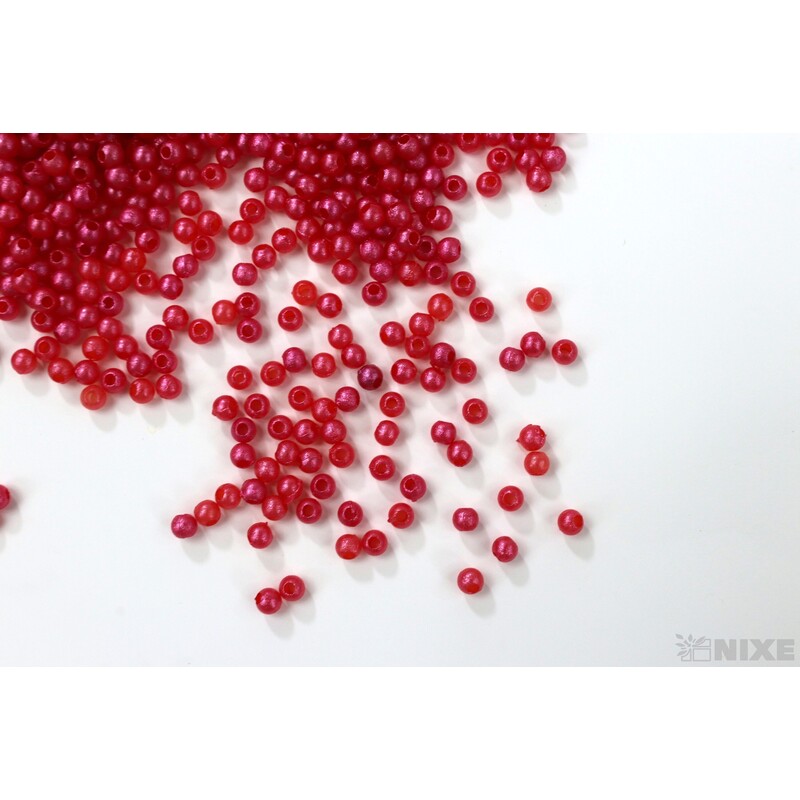 KORÁLKY 3mm 50g*MALINOVÁ