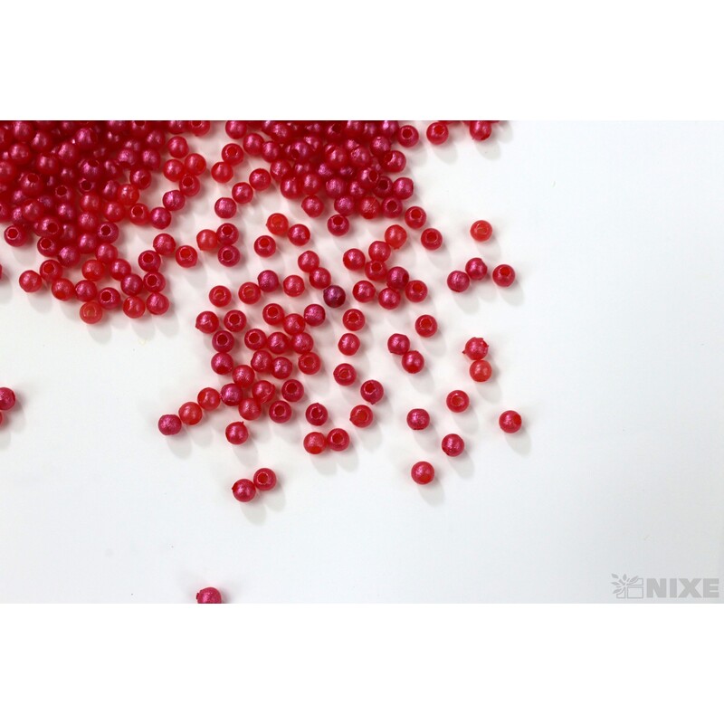 KORÁLKY 3mm 50g*MALINOVÁ