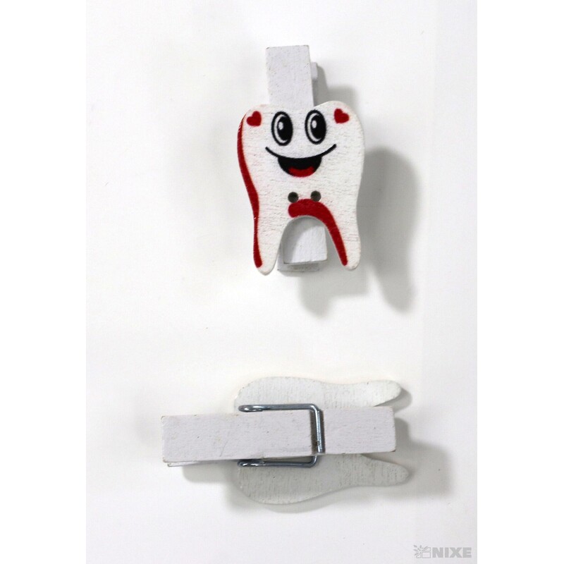 KOLÍČEK ZUBY 3,5cm 6ks*MIX BAREV