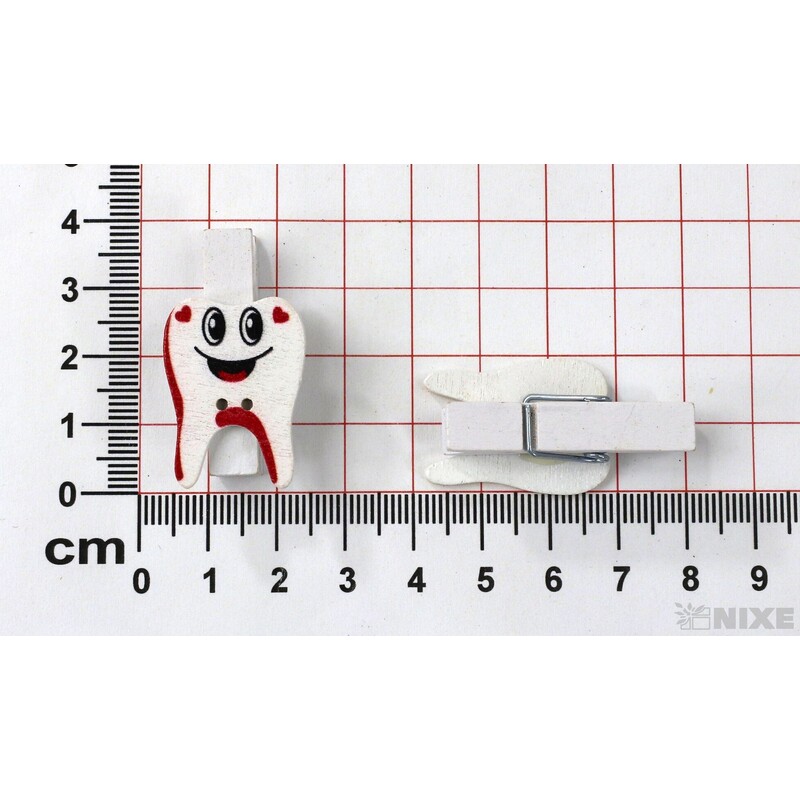 KOLÍČEK ZUBY 3,5cm 6ks*MIX BAREV