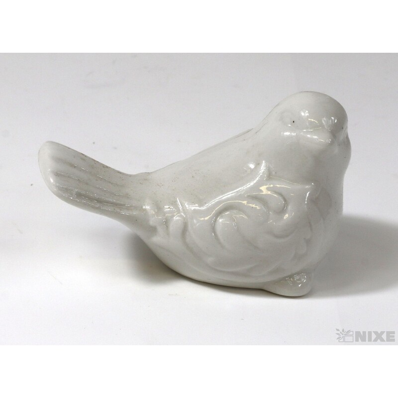 PTÁČEK KERAMIKA 8x5cm*BÍLÁ