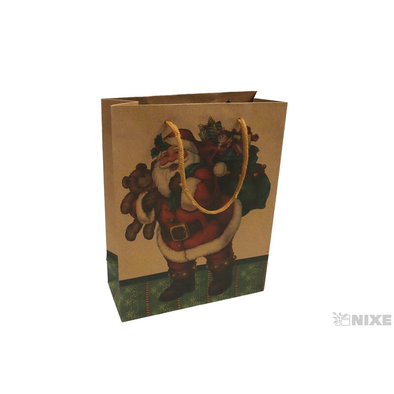 TAŠKA H VÁNOCE 19x25x8cm*PŘÍRODNÍ