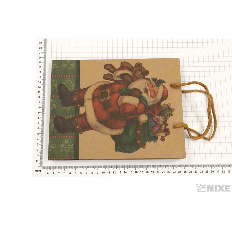 TAŠKA H VÁNOCE 19x25x8cm*PŘÍRODNÍ