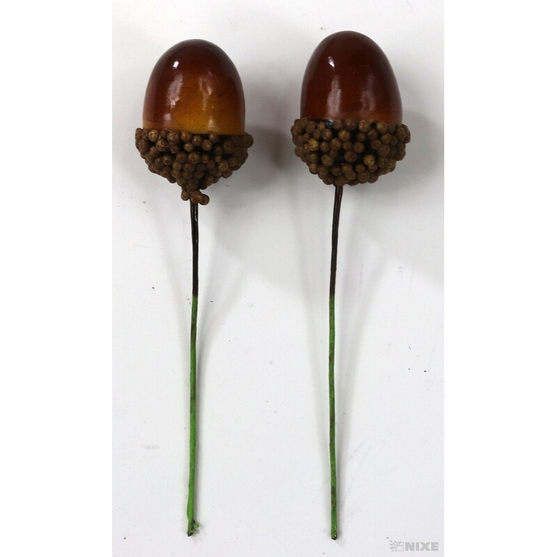 ŽALUDY 2,5x9cm 20ks*HNĚDÁ