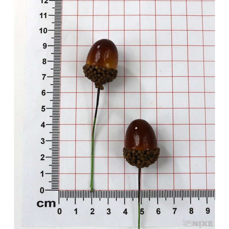 ŽALUDY 2,5x9cm 20ks*HNĚDÁ