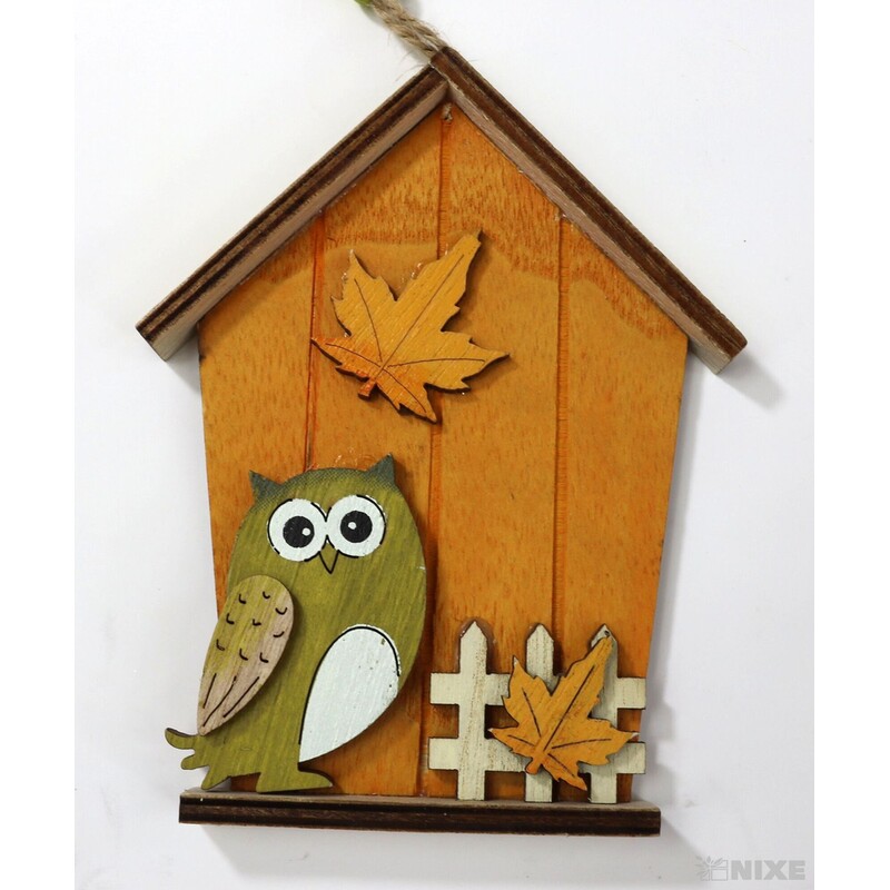 ZÁVĚS DOMEČEK PODZIM 10X13cm*MIX BAREV