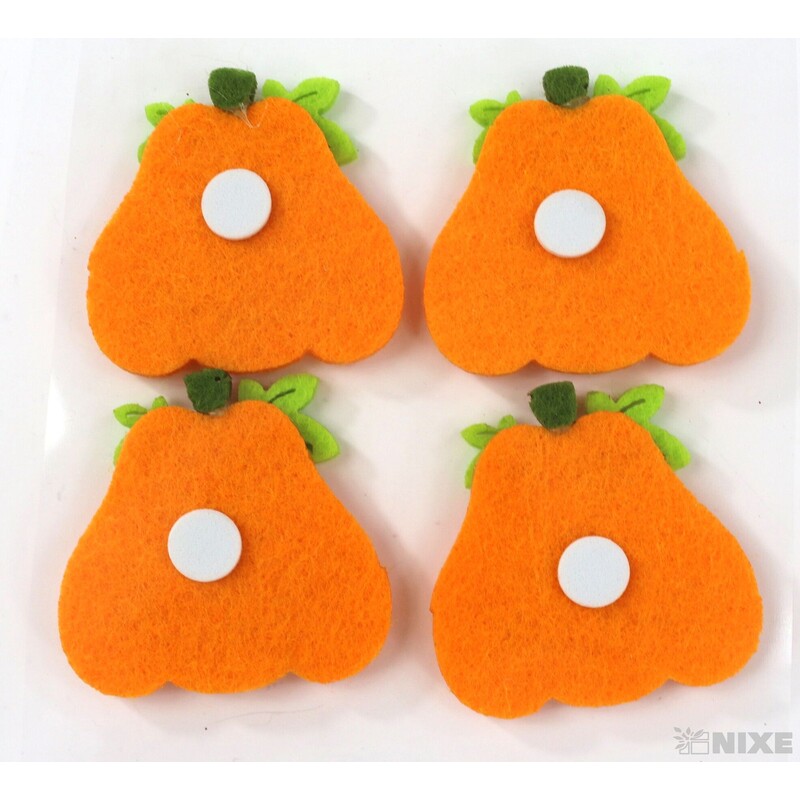 DÝNĚ NALEPOVACÍ FILC 4,5x4cm 4ks*ORANŽOVÁ