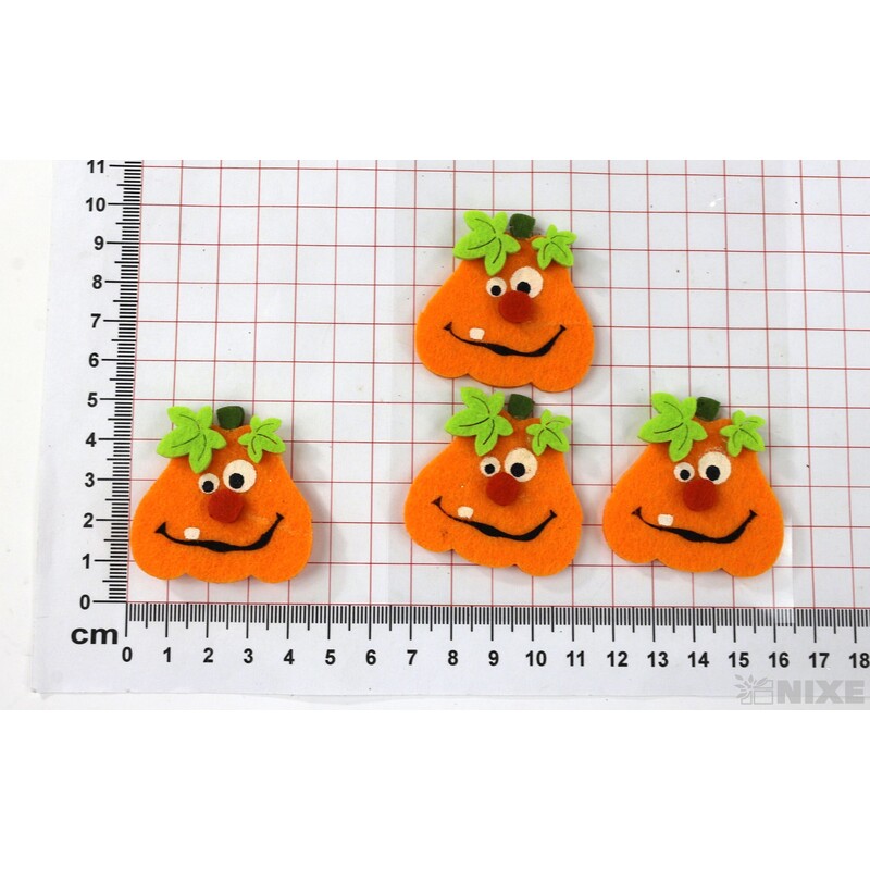 DÝNĚ NALEPOVACÍ FILC 4,5x4cm 4ks*ORANŽOVÁ