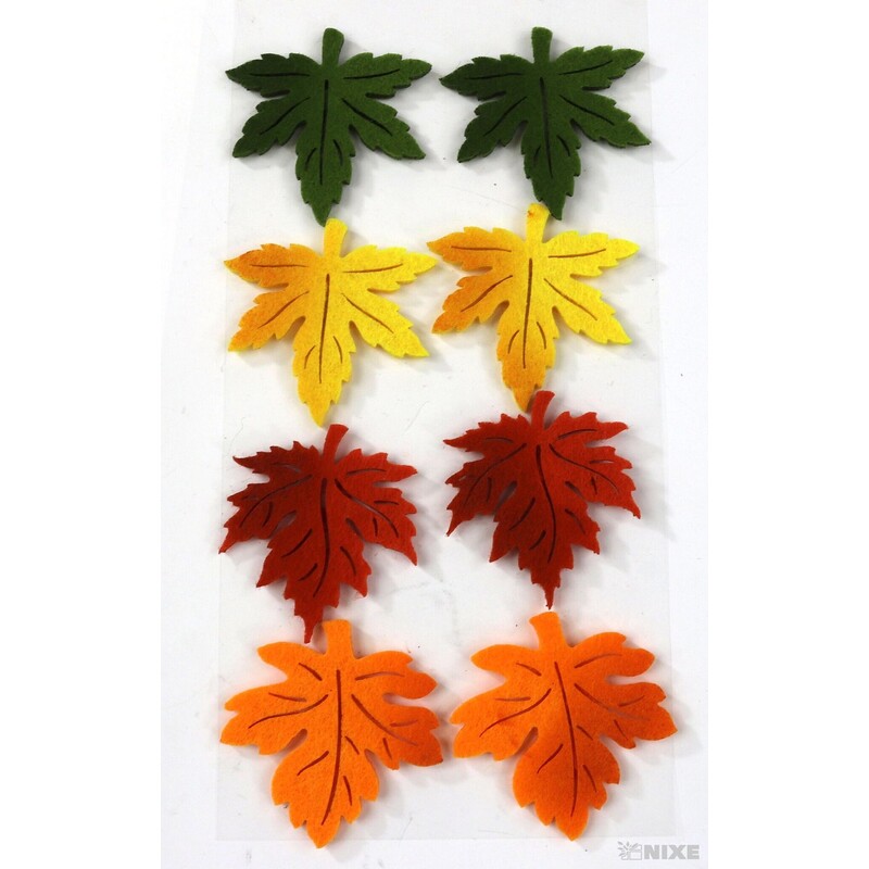 LIST NALEPOVACÍ FILC 5x5cm 8ks*MIX BAREV