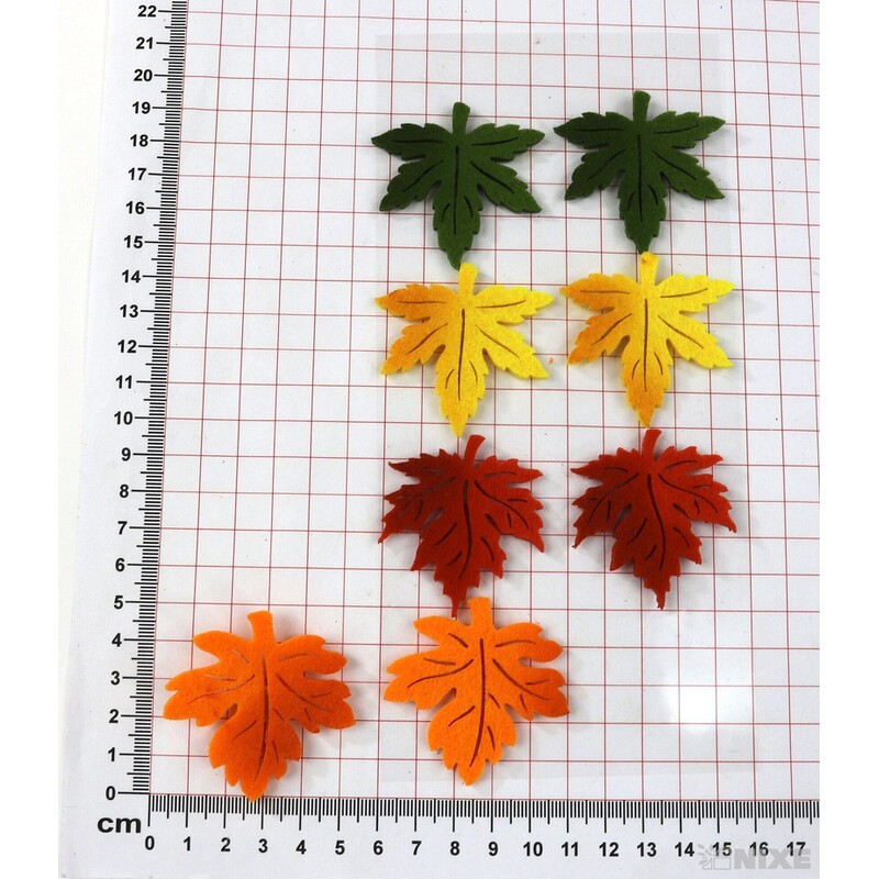 LIST NALEPOVACÍ FILC 5x5cm 8ks*MIX BAREV