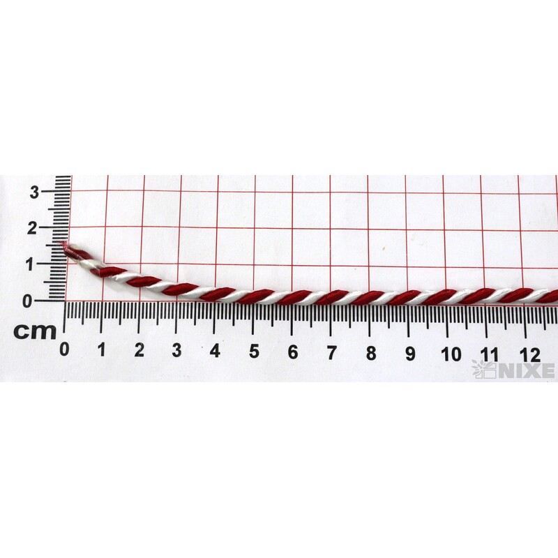 ŠŇŮRA 04mmx25m*BÍLÁ+ČERVENÁ 194223