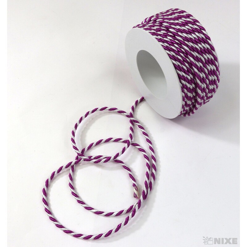 ŠŇŮRA 04mmx25m*BÍLÁ+FIALOVÁ 194601