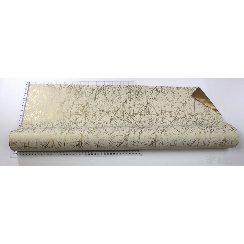 ROLE PERLA RAMITA 70cmx40m*KRÉMOVÁ+ZLATÁ